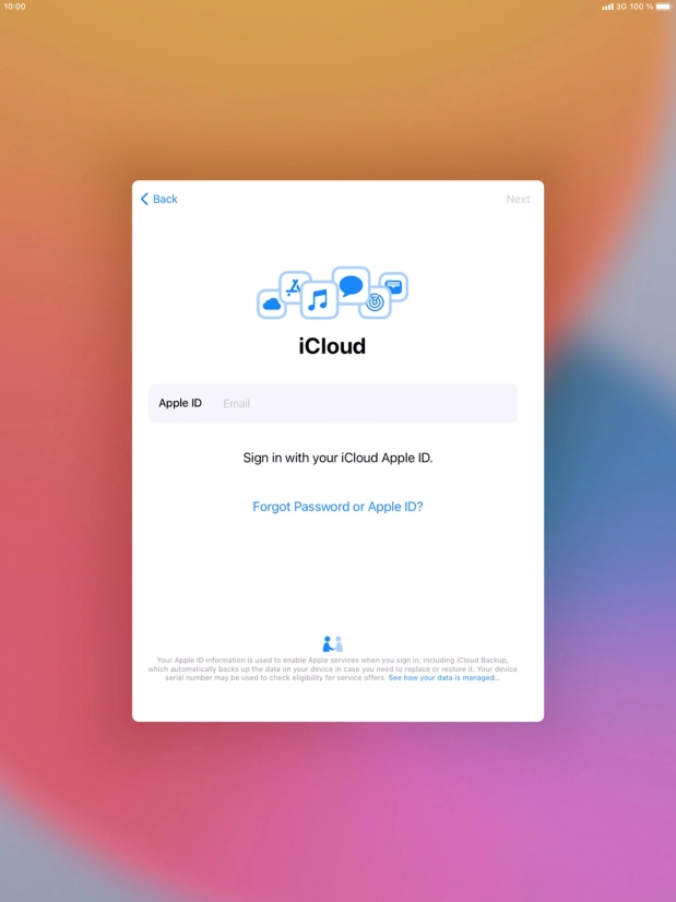Press the field next to 