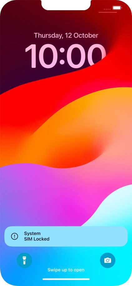 Slide your finger upwards starting from the bottom of the screen.