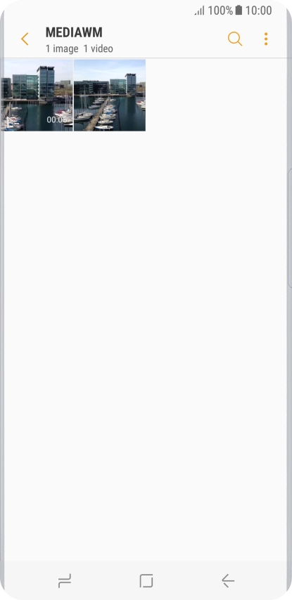 Press and hold the required picture or video clip.