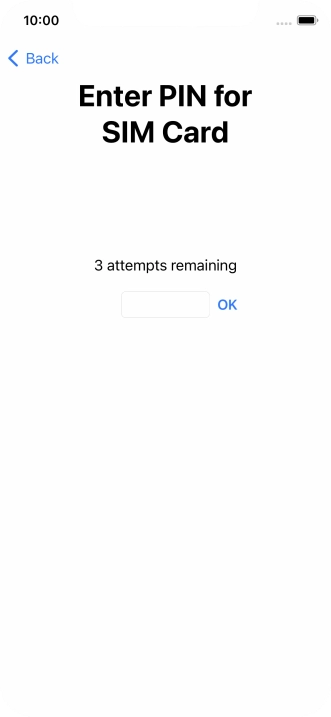 If your SIM is locked, key in your PIN and press OK.