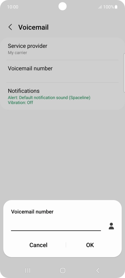 Key in +61414121121 and press OK.