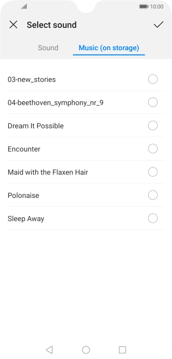 Press the required ring tones to hear them.