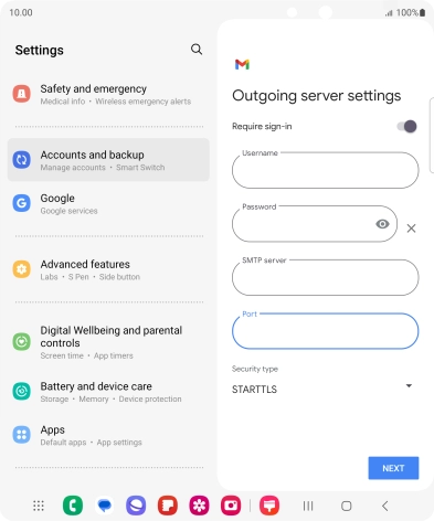 Press the drop down list below 