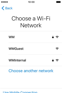 Press the required Wi-Fi network.