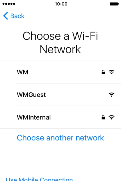 Press the required Wi-Fi network.