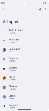 Press the required app.