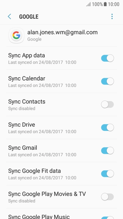 Press the indicator next to 