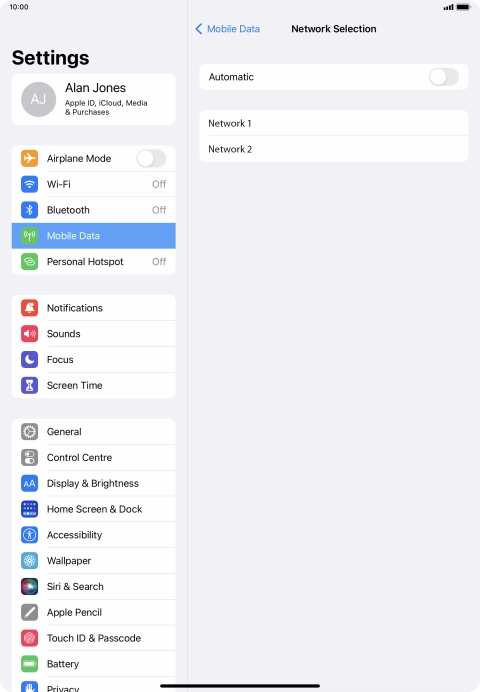 If you turn off the function, press the required network. If you turn off the function, press the required network.