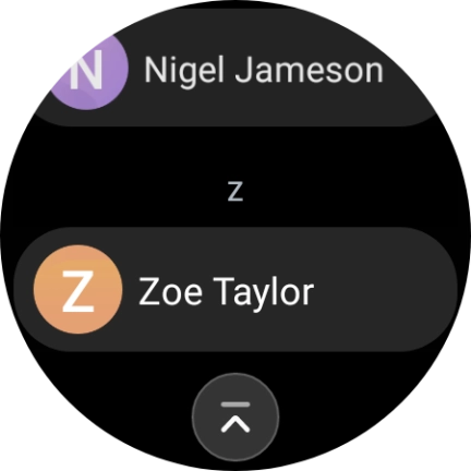 Press the required contact.