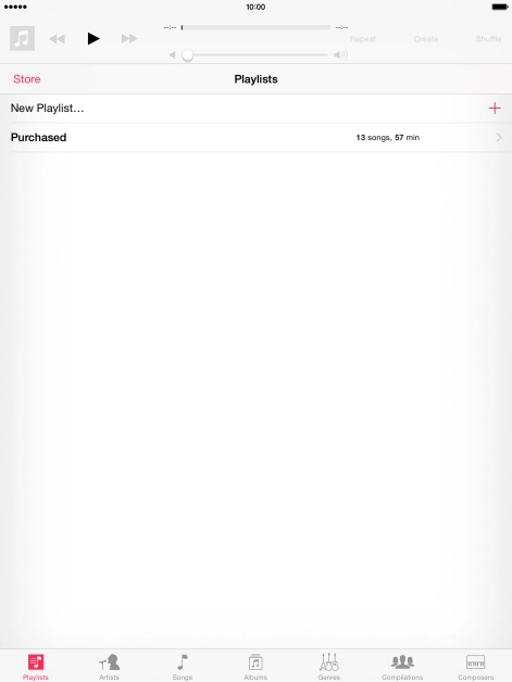 Press New Playlist... and key in the name of the playlist.