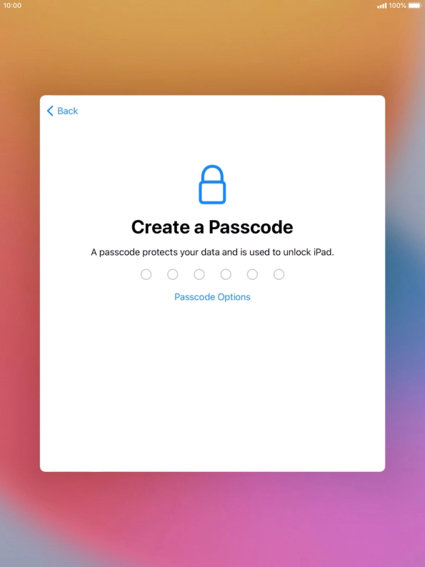 Press Passcode Options. Press Passcode Options.