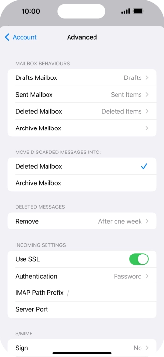 Press the indicator next to 