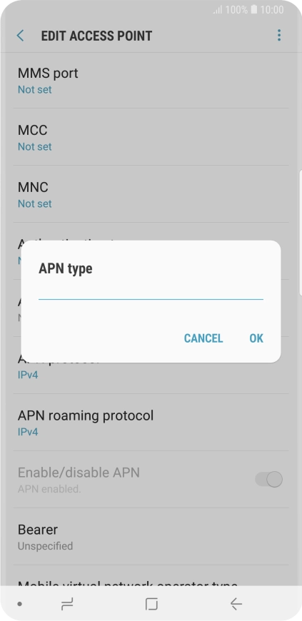 Key in mms and press OK. Key in mms and press OK.