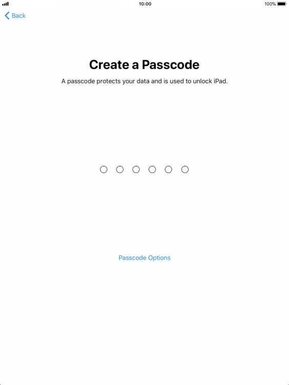 Press Passcode Options. Press Passcode Options.