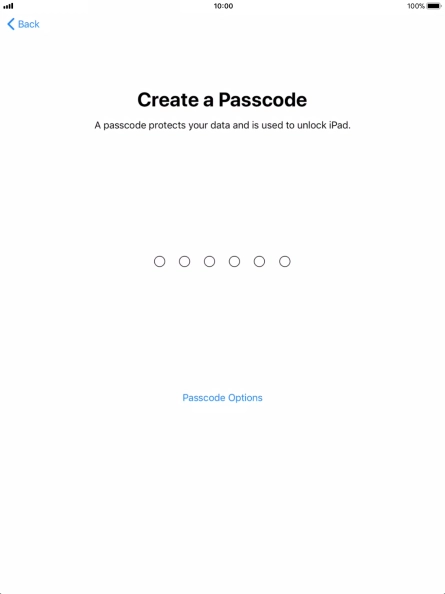 Press Passcode Options. Press Passcode Options.