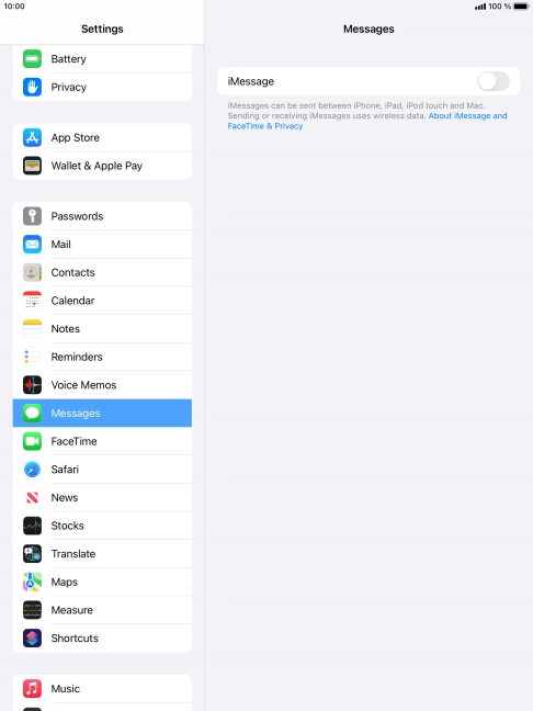 Press the indicator next to 