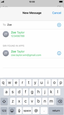 Press the required contact.