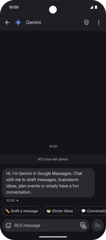 Press the text input field.