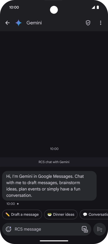 Press the text input field.
