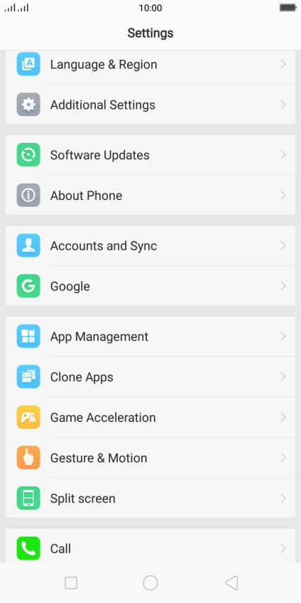 Press Software Updates. If a new software version is available, it's displayed. Follow the instructions on the screen to update the phone software.