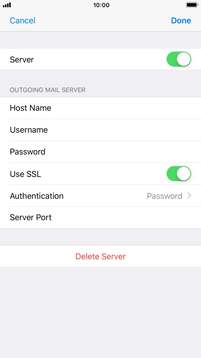 Press Use SSL to turn off the function.