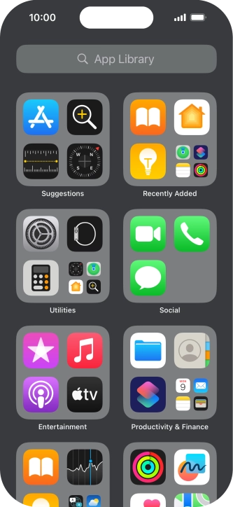 Press the required app.