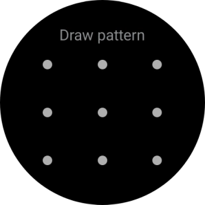 Slide your finger across the screen to connect at least four points and follow the instructions on the screen to create a pattern as lock code.