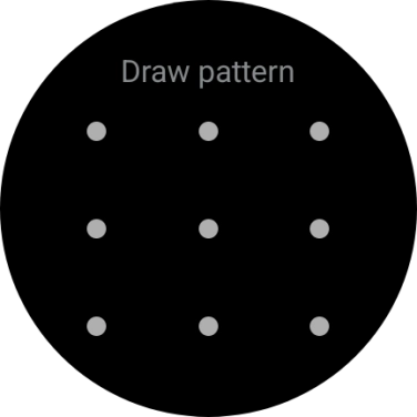 Slide your finger across the screen to connect at least four points and follow the instructions on the screen to create a pattern as lock code.