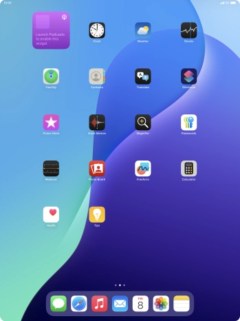 If you're using a Widget Stack: slide up or down on the stack to select the required widget. If you're using a Widget Stack: slide up or down on the stack to select the required widget.