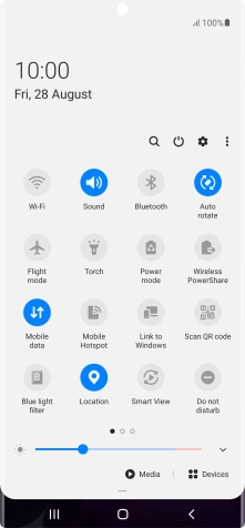 Press the settings icon.