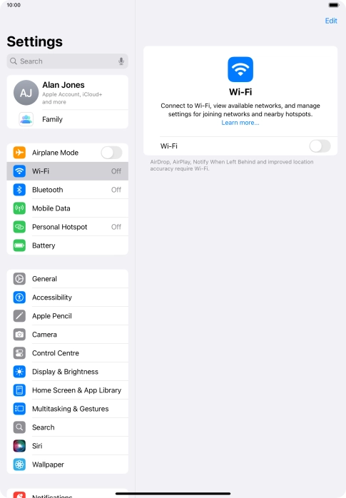 Press the indicator next to 