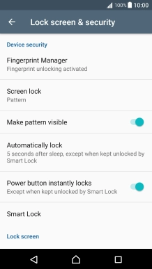 Press Screen lock and key in the current phone lock code.