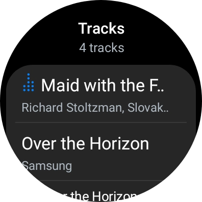 Press the required audio file.
