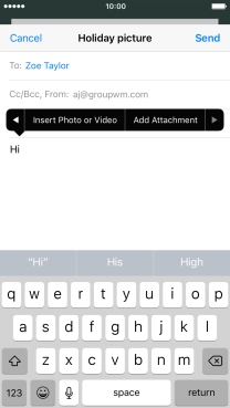 Press Add Attachment and follow the instructions on the screen to attach a document.