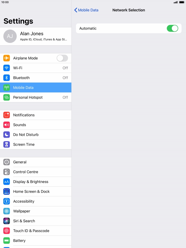 Press the indicator next to 