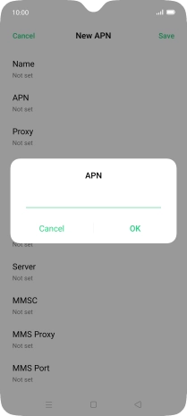Key in live.vodafone.com and press OK.