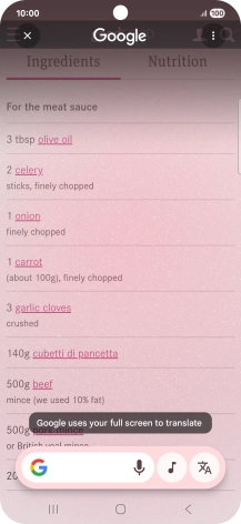 Press the translation icon. Press the translation icon.