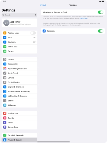 Press the indicator next to 