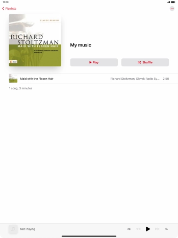 Go to the required category or playlist and press the required audio file.