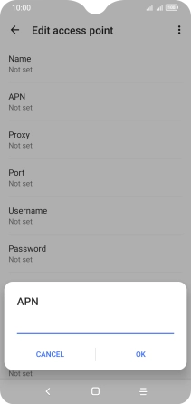 Key in live.vodafone.com and press OK.