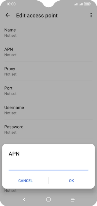 Key in live.vodafone.com and press OK.