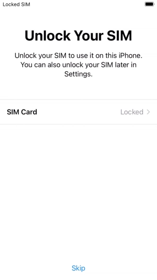 Press SIM Card.