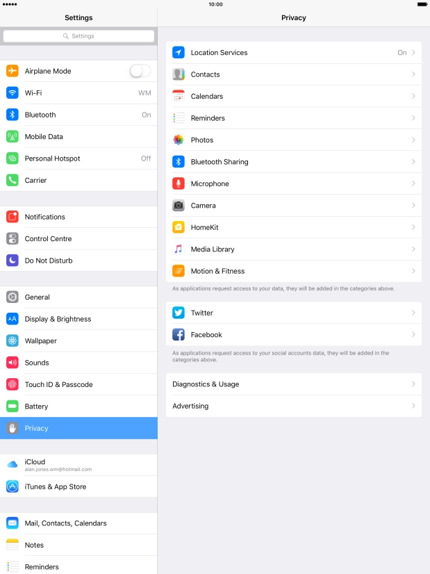 Press Location Services. Press Location Services.