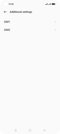 Press the name of the SIM.