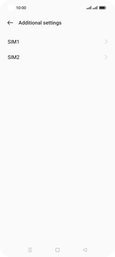 Press the name of the SIM.