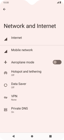 Press Mobile network.