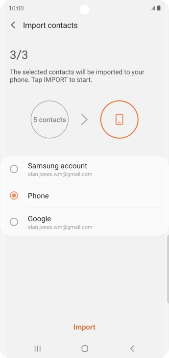 Press Import. Press Import.