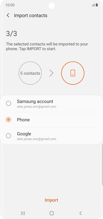 Press Import. Press Import.