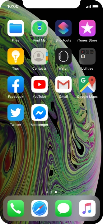 Press and hold any app.