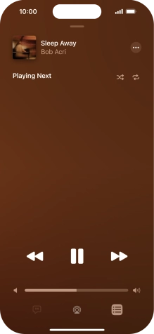 Press the shuffle icon to turn the function on or off.